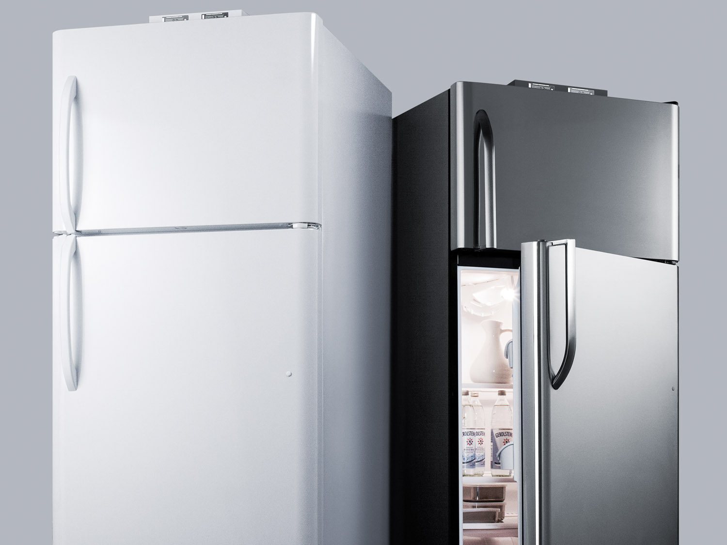 18 cu.ft. break room refrigerator-freezer with factory-installed NIST calibrated alarm/thermometers